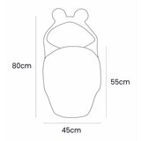 MeowBaby Siva korduroy dječja povojnica 45x80 cm - | shoptok.hr