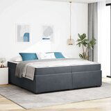  Konstrukcija postelje z vzmetnico Temno siva 200 x 200 cm Žamet | Shoptok.si