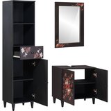  Set ormarića za kupaonicu s ladicama 3 pcs Čvrsto drvo manga | Eponuda.com