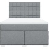  Krevet s oprugama i madracem svjetlosivi 140x190 cm od tkanine | shoptok.hr