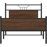  Okvir kreveta bez madraca smeđa boja hrasta 100 x 190 cm drveni | shoptok.hr