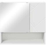 vidaXL Ogledalna omara s polico Bela 59 x 17 x 55 cm Konstruiran les | Shoptok.si