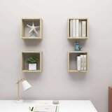 vidaXL kockaste zidne police 4 kom boja hrasta sonome 30 x 15 x 30 cm | shoptok.hr