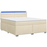  s box springom, madracem i LED-om Krem 140 x 200 cm | shoptok.hr