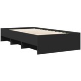  Okvir za krevet crni 75 x 190 cm od konstruiranog drva | shoptok.hr