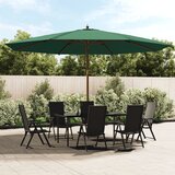  Vrtni suncobran s drvenim stupom zeleni 400 x 273 cm | shoptok.hr