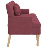  Klupa s jastucima boja vina 113 x 64,5 x 75,5 cm od tkanine | Eponuda.ba
