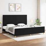  Okvir za krevet bez madraca crni 200x200 cm od tkanine | shoptok.hr