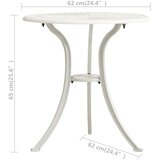  Vrtni stol bijeli 62 x 62 x 65 cm od lijevanog aluminija | shoptok.hr