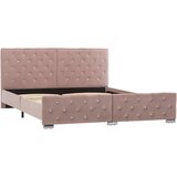 The Living Store Posteljni okvir roza žamet 160x200 cm - Posteljni Okvir, (21493373) | Shoptok.si