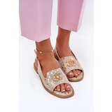 S. BARSKI Leather Sandals With Decoration On Flat Heel S.Barski | ePonuda.com