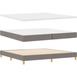 Box Postelja z vzmetnico z vzmetnico Taupe 200 x 200 cm blago, (5000125947) Slike
