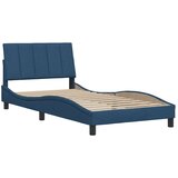  posteljni okvir brez vzmetnice Modra 100x200 cm Tkanina | Shoptok.si