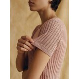 Sinsay Pleteni top s čipkom i kratkim rukavima | shoptok.hr