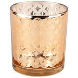  Božićni ukras-staklene čaše za svijeće RETRO srebrno/zlatno 7,3 x 8 cm | shoptok.hr