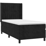  Box spring s madracem LED crni 100x200 cm baršun | shoptok.hr