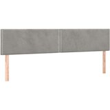  Posteljno vzglavje svetlo sivo 160x5x78/88 cm žamet, (20953231) | Shoptok.si