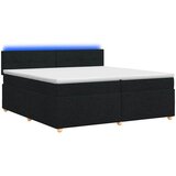  Boxspring krevet s madracem Crna 200 x 200 cm Tkanina | shoptok.hr