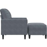 vidaXL Fotelj s stolčkom za noge temno siv 60 cm žamet | Shoptok.si