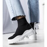 Gemre Black sock boots with white sole Cali | Shoptok.si