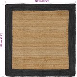  Tepisi za područja Tamnosiva 120 x 120 cm Juta | Eponuda.com