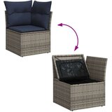 vidaXL 11-dijelni set vrtnih sofa od poliratana s jastucima sivi | shoptok.hr