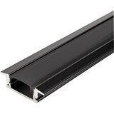 Optonica aluprofil za led trake crni sa crnim difuzorom 2M ugradni set 5104 | ePonuda.com