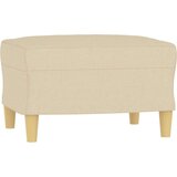 vidaXL Fotelj s stolčkom za noge krem 60 cm blago | Shoptok.si