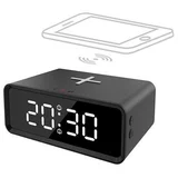 CA07B - Digitalni sat sa Qi bežičnim punjačem 230V/CR2032 crna