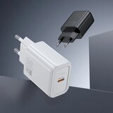 hoco. USB-C QC PD 30W stenski polnilec za telefon + USB C na USB C kabel N62 bel | Shoptok.si