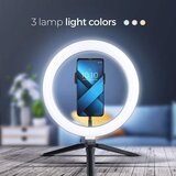 Oem LED Ring Stream RGB lampa 26cm s držačem za mobitel + stativ crna | shoptok.hr