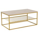 Hanah home asude - gold, marble goldmarble coffee table | ePonuda.com