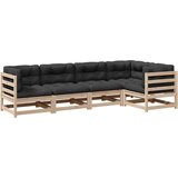  5-dijelni set vrtnih sofa od masivne borovine s jastucima | shoptok.hr