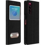 AVIZAR dvojna zašcitna torbica z ucinkom teksture - crna str. sony xperia 5, (20599458) | Shoptok.si