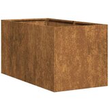 vidaXL Planter Rusty 40x80x40 cm Vremensko odporno jeklo | Shoptok.si