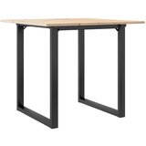 Maison Chic Jedilna miza - Kuhinjska miza - Jedilni stol O okvir 80x80x75 cm trdna borovina lito železo, (21715074) | Shoptok.si