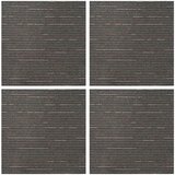  Tepih pločica Prugasta tamnosmeđa 50 x 50 cm 4 pcs PP i bitumen | shoptok.hr
