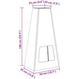  Kamin Crna Veličina 50 x 35 x 100 cm Čelik | shoptok.hr