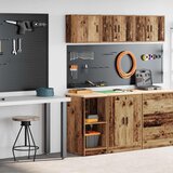 vidaXL Garažne omare 2 kosa star les inženirski les, (22047564) | Shoptok.si
