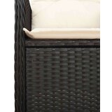 vidaXL vrtna bistro garnitura 9-delna z blazinami črn poli ratan, (21316534) | Shoptok.si