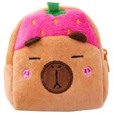  Plush Wallet with Keychain Capybara Strawberry Pink 9.5 x 8 cm | Shoptok.si