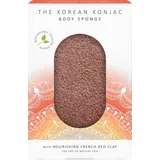mandala konjac body sponge red clay