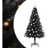 vidaXL Božićno drvce s 150 LED svjetlima s stalakom Crna 150 cm PVC | shoptok.hr