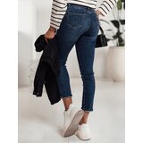 DStreet Spodnie damskie jeansowe BEVINO ciemnoniebieskie | shoptok.hr