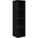 vidaXL Set TV komoda s pohranom 4 pcs Crni hrast 37 x 37 x 142.5 cm | shoptok.hr