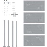  Dvorišna vrata - Vrtna vrata Srebrno 96 x 180 cm Nehrđajući čelik | shoptok.hr