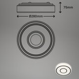 BRILONER led plafonsko svetlo sirkel LED/12W/230V crna | Eponuda.com