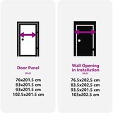  Unutarnja vrata Crna 76 x 201.5 cm Kaljeno staklo aluminij | shoptok.hr