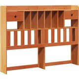 vidaXL Krevet s regalom za knjige bez madraca 140x200 cm od borovine | shoptok.hr