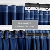 AmeliaHome Curtain VELVET color indigo style classic tape type of material - textiles velvet 140x270 | shoptok.hr
